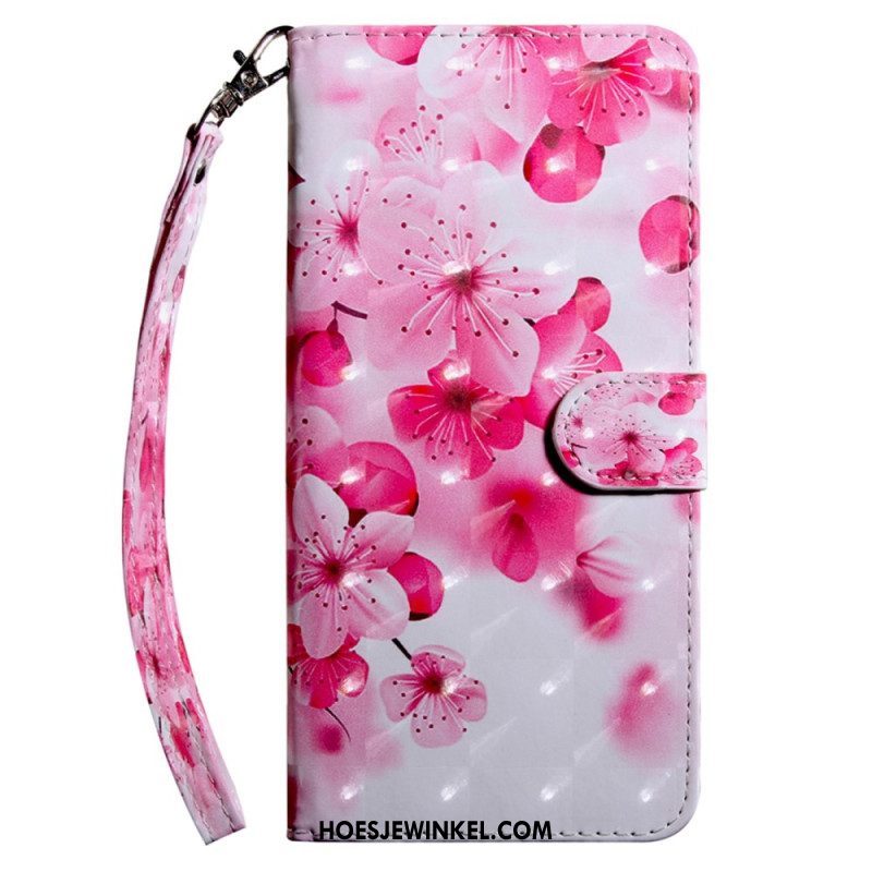 Folio-hoesje voor Sony Xperia 5 IV Met Ketting Riem Bloemen