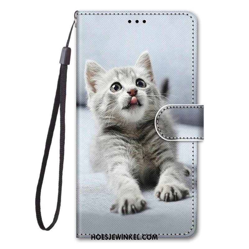 Folio-hoesje voor Xiaomi 12 / 12X Katten Met Lanyard