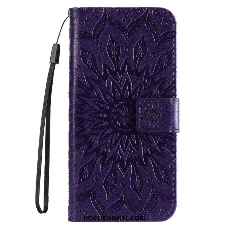 Folio-hoesje voor Xiaomi 12T / 12T Pro Met Ketting Strakke Mandala