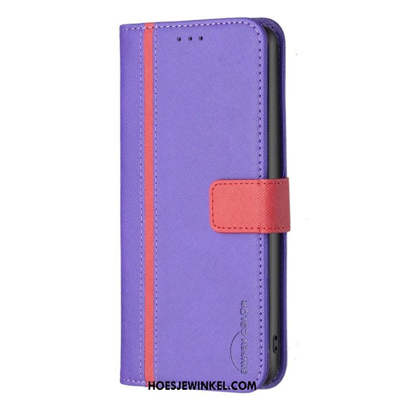 Folio-hoesje voor Xiaomi 12T / 12T Pro Tweekleurige Binfen-kleur