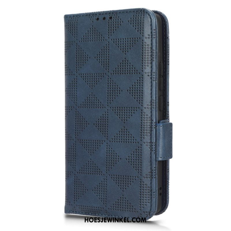 Folio-hoesje voor Xiaomi 13 Pro Driehoeken Met Lanyard