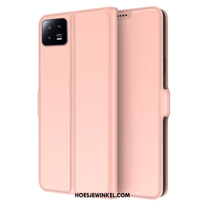 Folio-hoesje voor Xiaomi 13 Pro Slank Leereffect