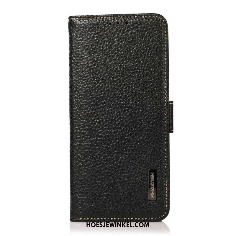 Folio-hoesje voor Xiaomi Redmi Note 10 / 10S Lychee Leer Khazneh Rfid