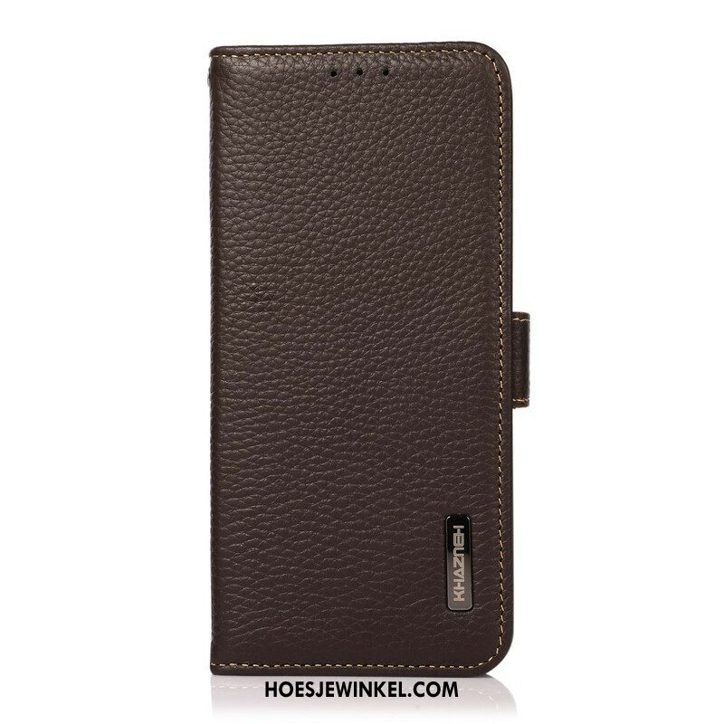 Folio-hoesje voor Xiaomi Redmi Note 10 / 10S Lychee Leer Khazneh Rfid