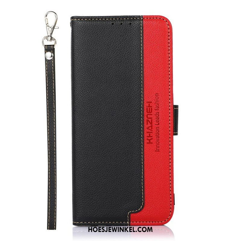 Folio-hoesje voor Xiaomi Redmi Note 10 / 10S Lychee-stijl Rfid Khazneh