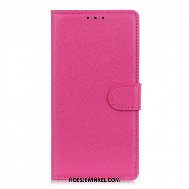 Folio-hoesje voor Xiaomi Redmi Note 10 / 10S Premium Litchi-leereffect