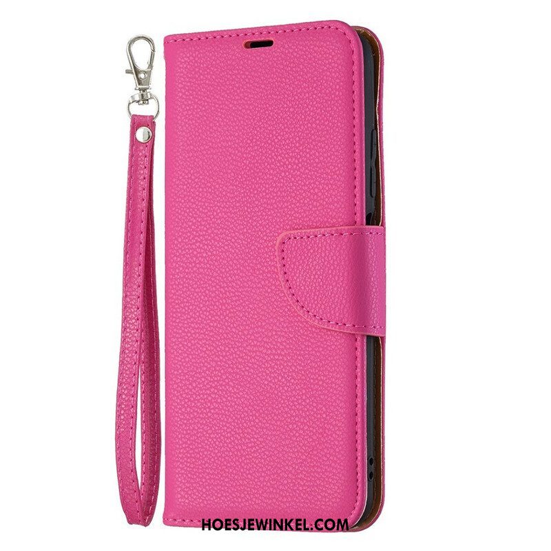 Folio-hoesje voor Xiaomi Redmi Note 10 5G Flip Case Lychee Rabat Schuin