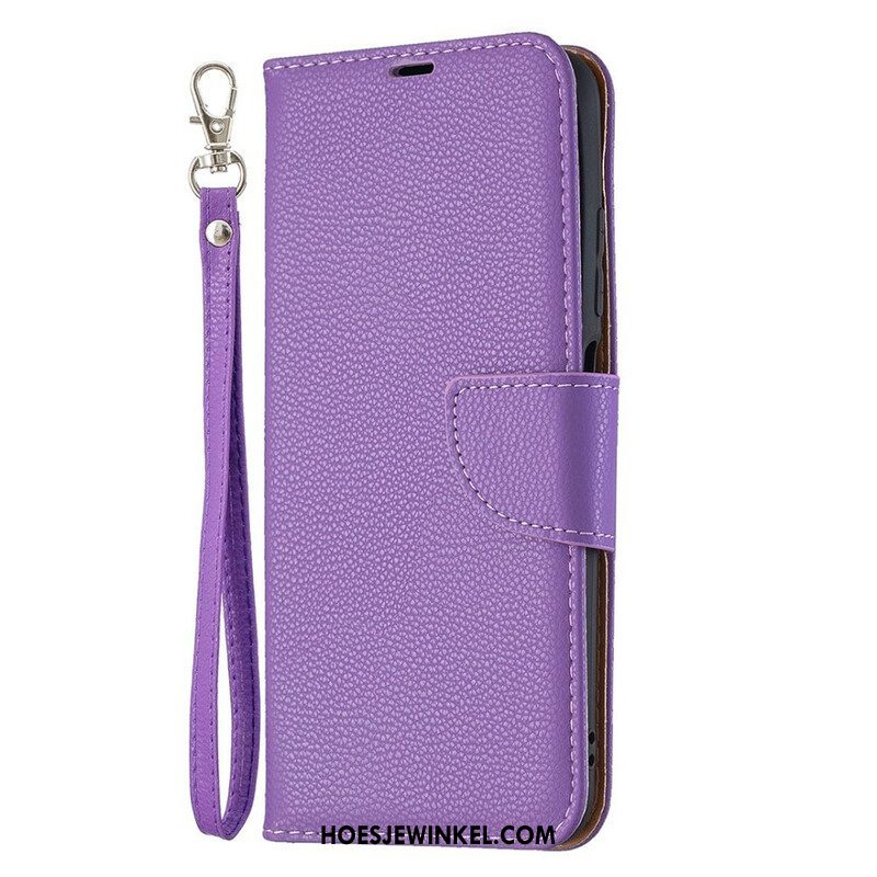 Folio-hoesje voor Xiaomi Redmi Note 10 5G Flip Case Lychee Rabat Schuin