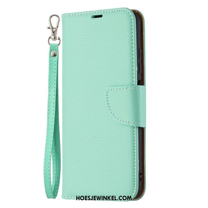 Folio-hoesje voor Xiaomi Redmi Note 10 5G Flip Case Lychee Rabat Schuin