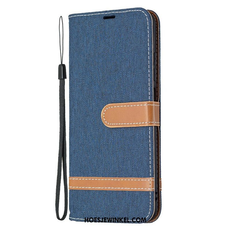 Folio-hoesje voor Xiaomi Redmi Note 10 5G Met Ketting Band Stof