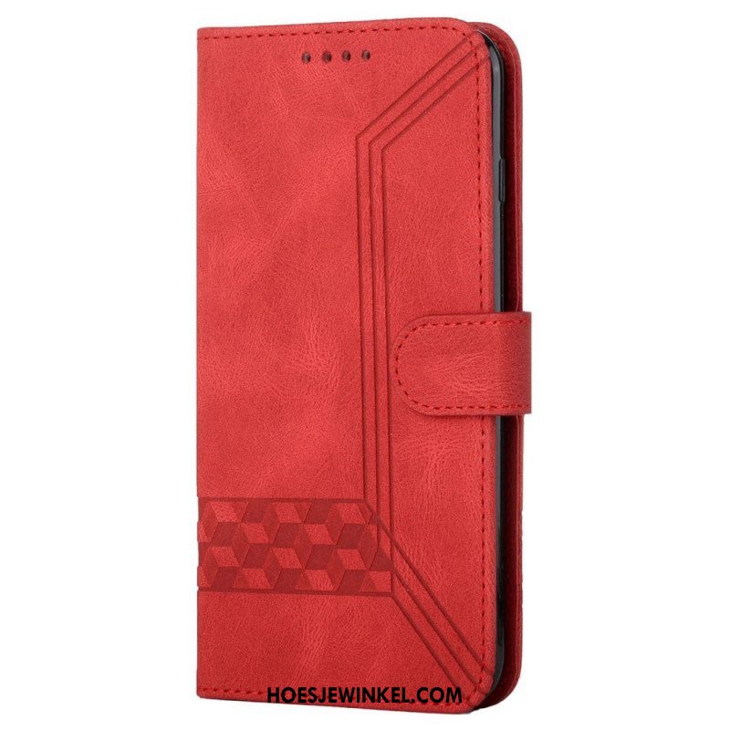 Folio-hoesje voor Xiaomi Redmi Note 10 Pro Met Ketting Strip Geometrische Fries