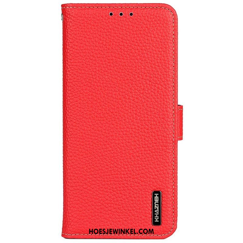 Folio-hoesje voor Xiaomi Redmi Note 11 / 11S Khazneh Lychee Leer