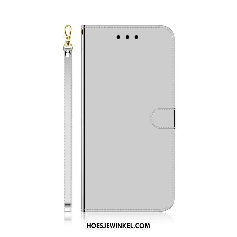 Folio-hoesje voor Xiaomi Redmi Note 11 / 11S Spiegelhoes Van Imitatieleer