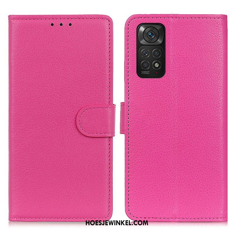 Folio-hoesje voor Xiaomi Redmi Note 11 / 11S Traditioneel Lychee