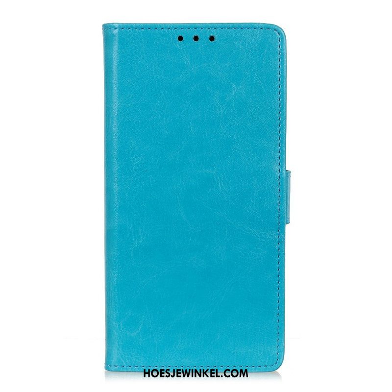 Folio-hoesje voor Xiaomi Redmi Note 11 Pro Plus 5G Glanzend Leereffect