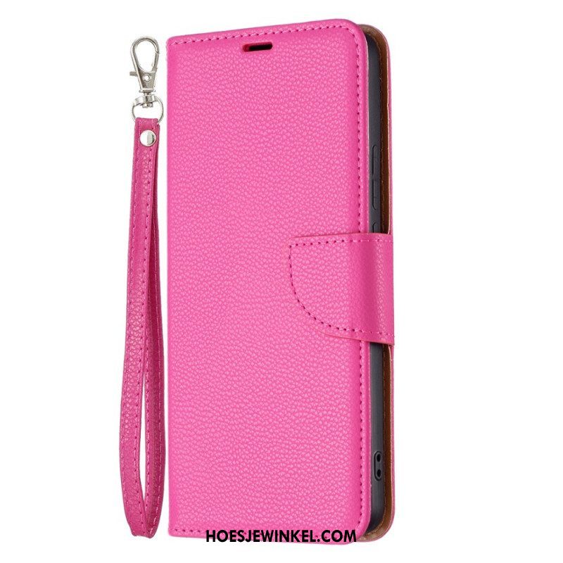 Folio-hoesje voor Xiaomi Redmi Note 11 Pro Plus 5G Lychee Schuine Sluiting