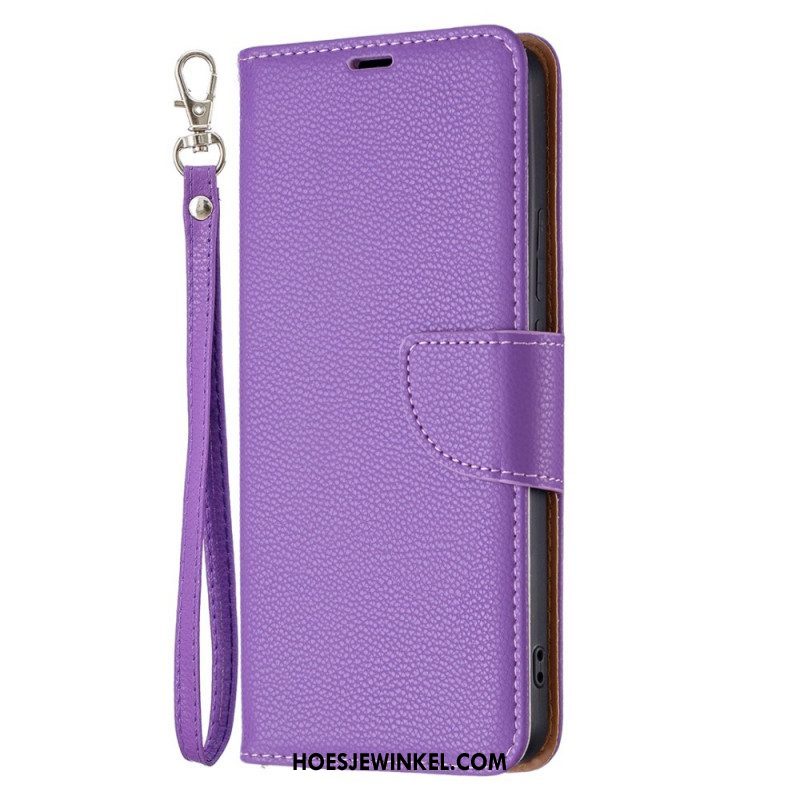 Folio-hoesje voor Xiaomi Redmi Note 11 Pro Plus 5G Lychee Schuine Sluiting