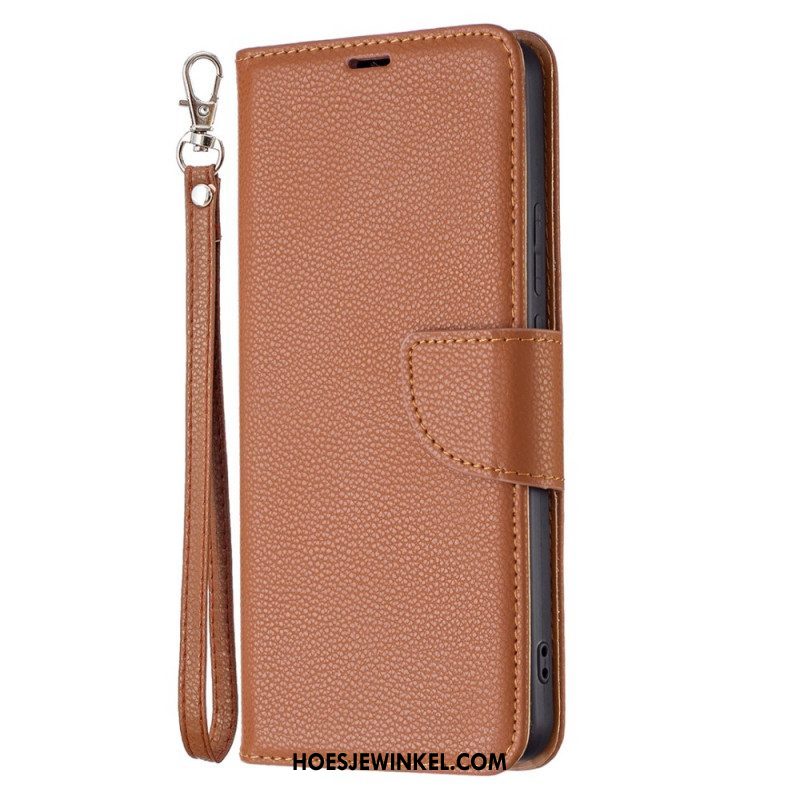 Folio-hoesje voor Xiaomi Redmi Note 11 Pro Plus 5G Lychee Schuine Sluiting