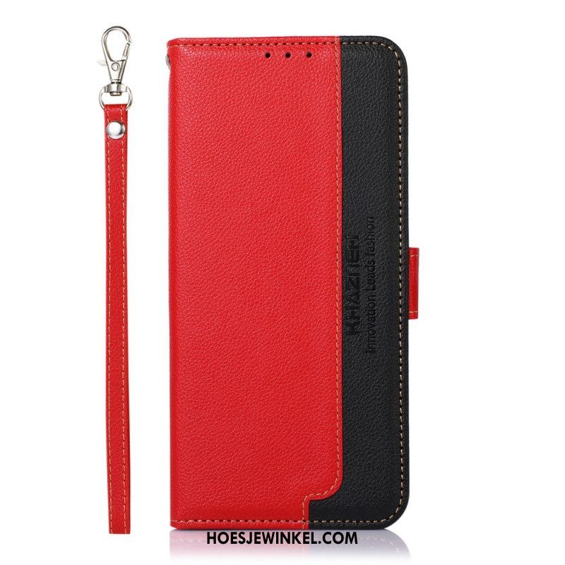 Folio-hoesje voor Xiaomi Redmi Note 11 Pro Plus 5G Lychee-stijl Rfid Khazneh