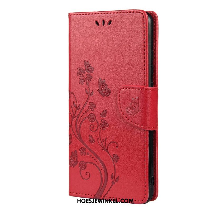 Folio-hoesje voor Xiaomi Redmi Note 11 Pro Plus 5G Vlinders En Bloemen