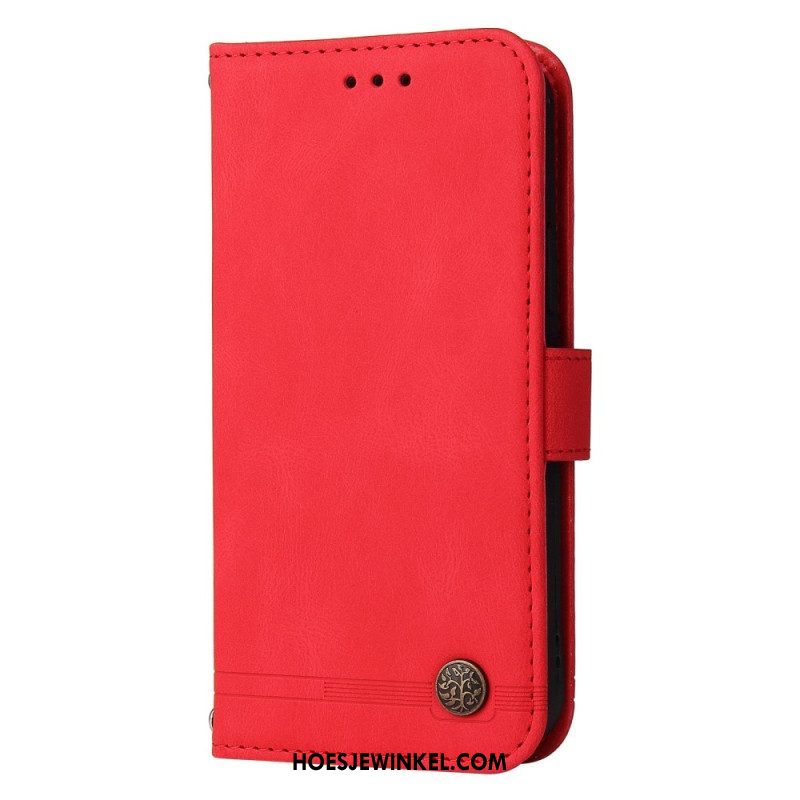 Folio-hoesje voor Xiaomi Redmi Note 12 5G Leerstijl Met Decoratieve Klinknagel