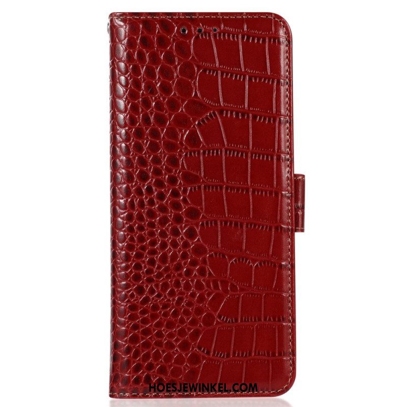 Folio-hoesje voor Xiaomi Redmi Note 12 Pro Rfid In Krokodilstijl