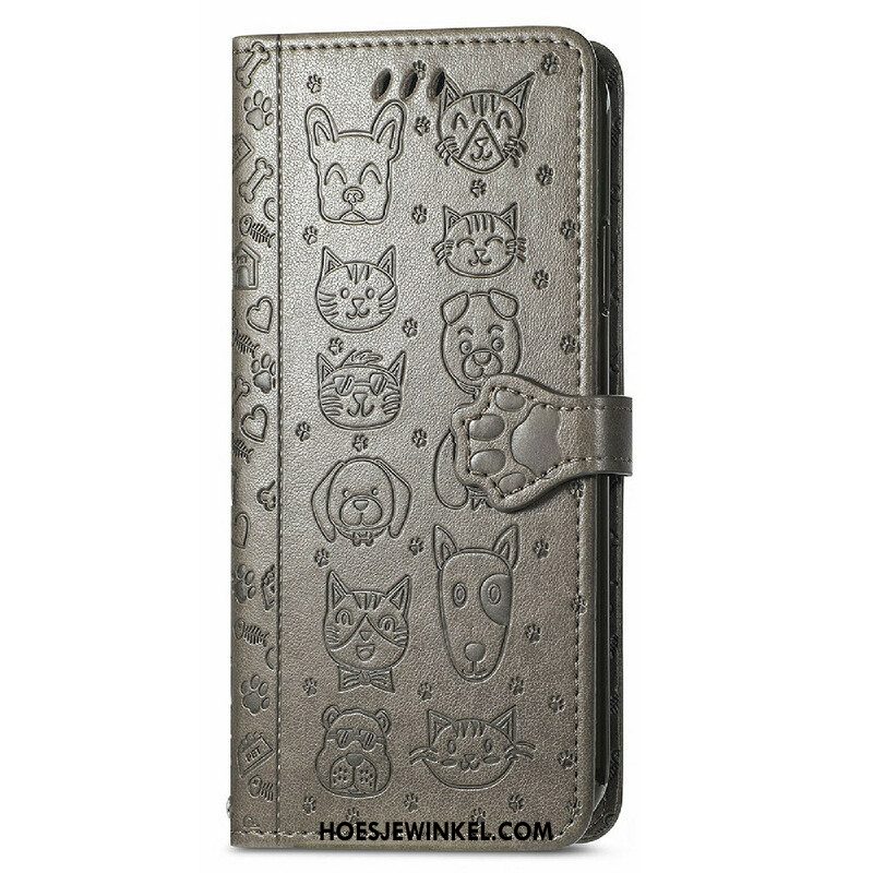 Folio-hoesje voor iPhone 13 Mini Geanimeerde Dieren