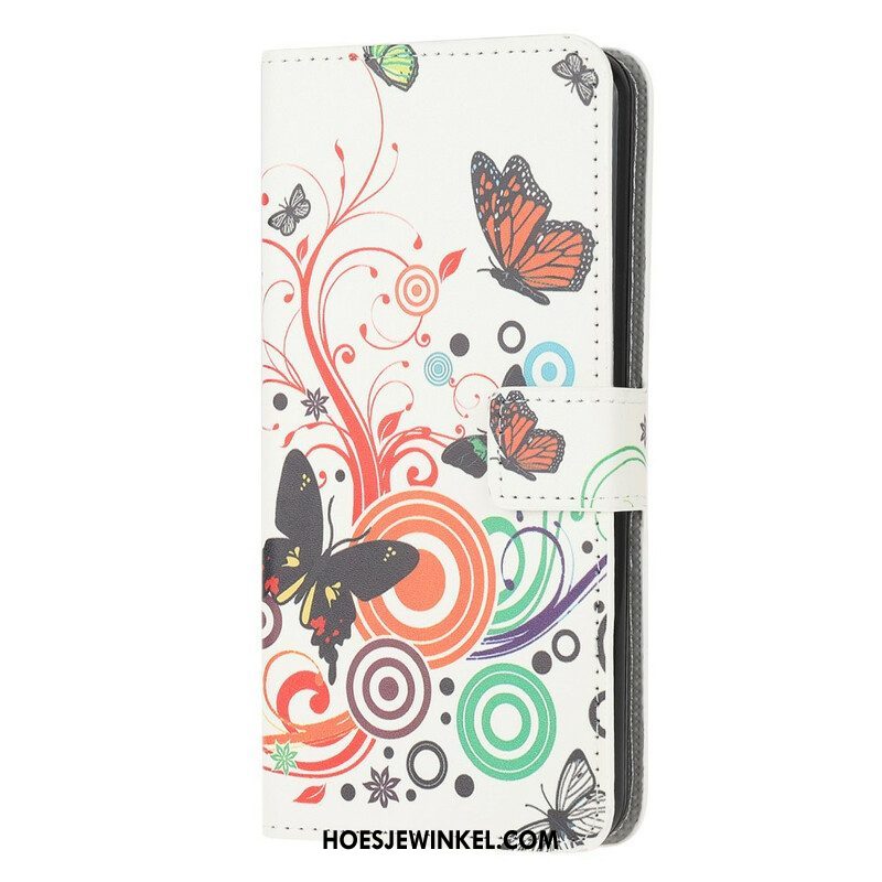 Folio-hoesje voor iPhone 13 Mini Krankzinnige Vlinders