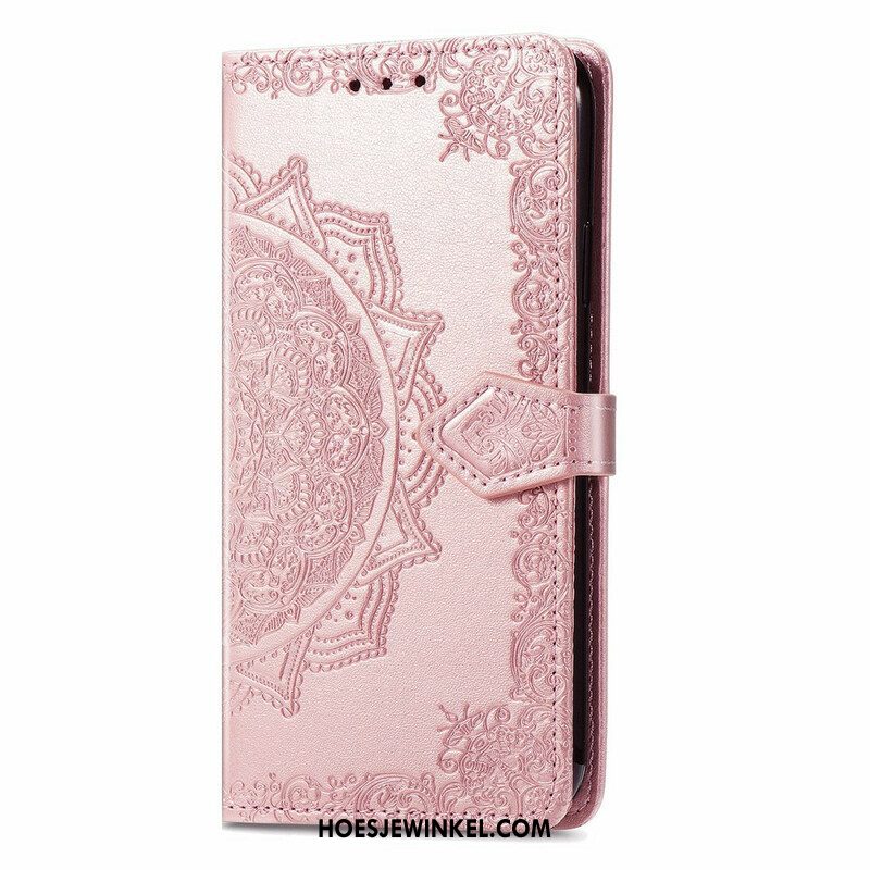 Folio-hoesje voor iPhone 13 Mini Mandala Middeleeuwen