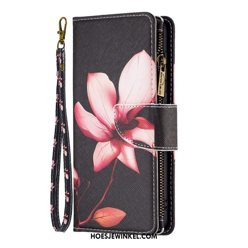 Folio-hoesje voor iPhone 14 Pro Portemonnee Leren Bloemen Portemonnee