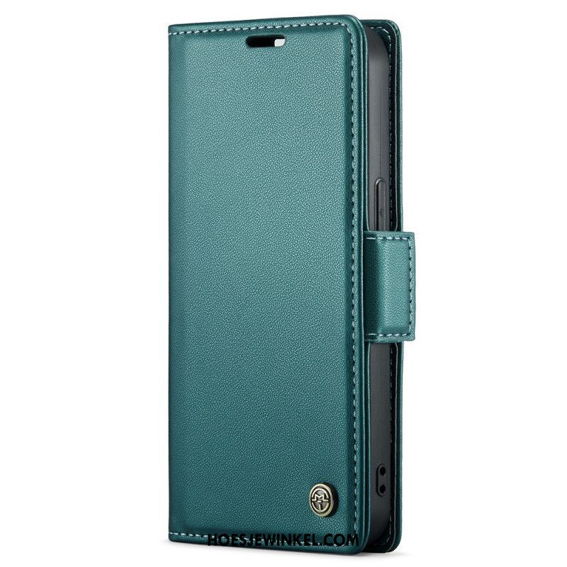 Folio-hoesje voor iPhone 15 Plus Caseme Lederen Stijl