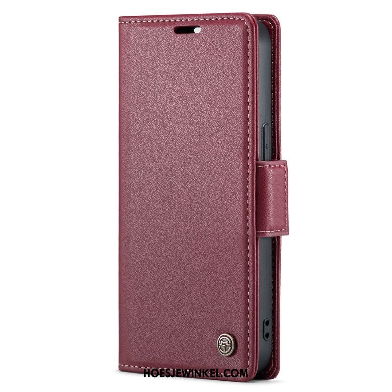 Folio-hoesje voor iPhone 15 Plus Caseme Lederen Stijl