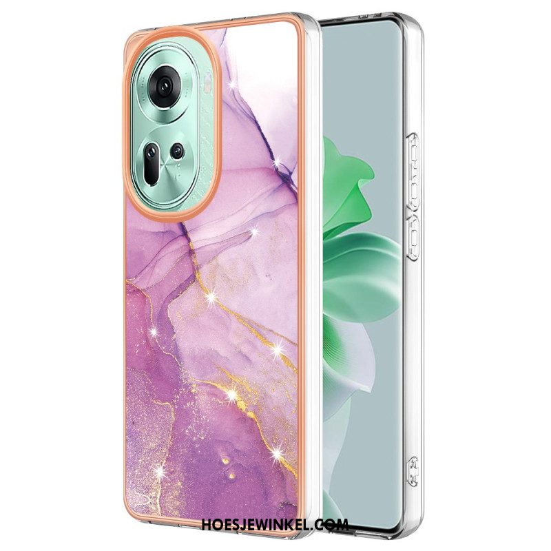 Hoesje Oppo Reno 11 5g Marmerpatroon Bescherming Hoesje