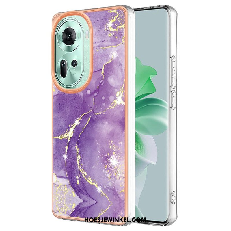 Hoesje Oppo Reno 11 5g Marmerpatroon Bescherming Hoesje