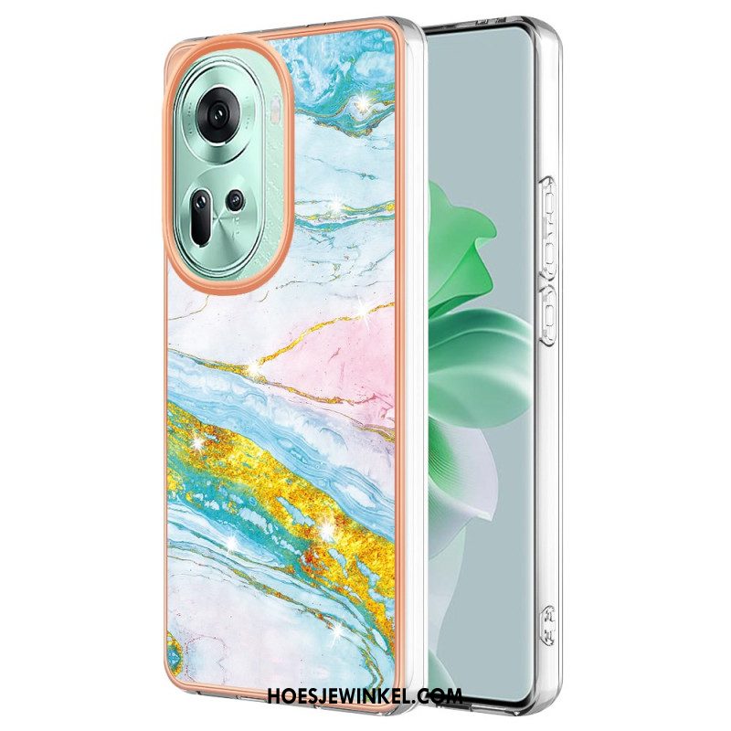 Hoesje Oppo Reno 11 5g Marmerpatroon Bescherming Hoesje