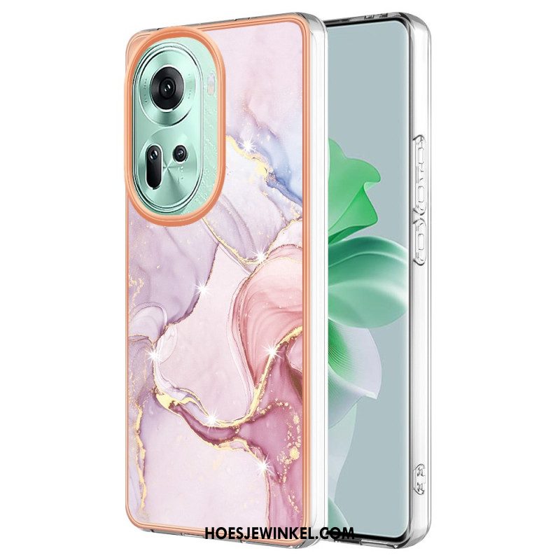 Hoesje Oppo Reno 11 5g Marmerpatroon Bescherming Hoesje