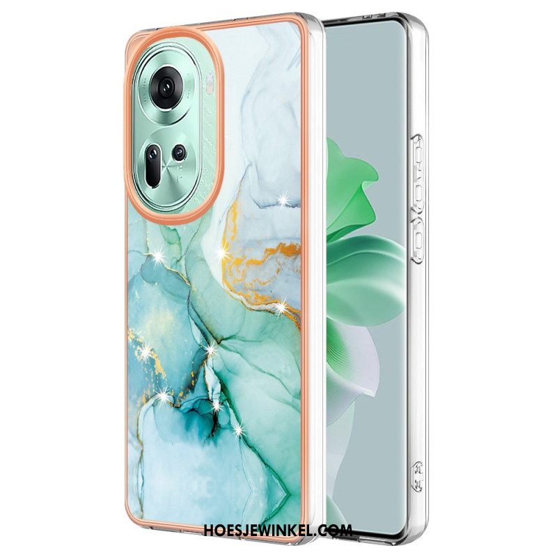 Hoesje Oppo Reno 11 5g Marmerpatroon Bescherming Hoesje