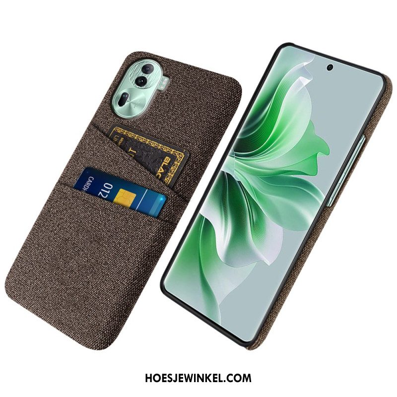 Hoesje Oppo Reno 11 Pro 5g Stoffen Kaarthouder Bescherming Hoesje