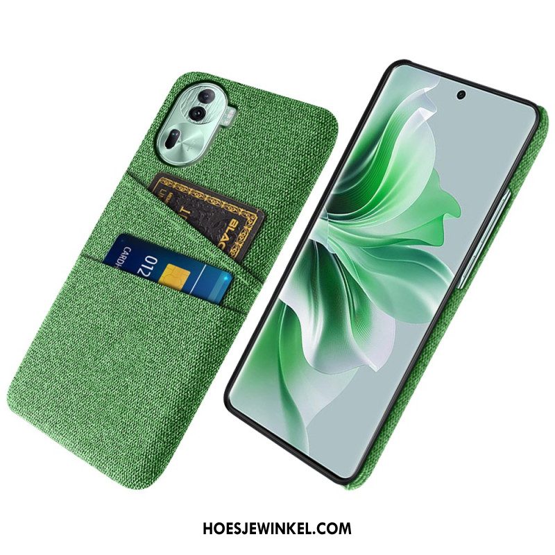 Hoesje Oppo Reno 11 Pro 5g Stoffen Kaarthouder Bescherming Hoesje