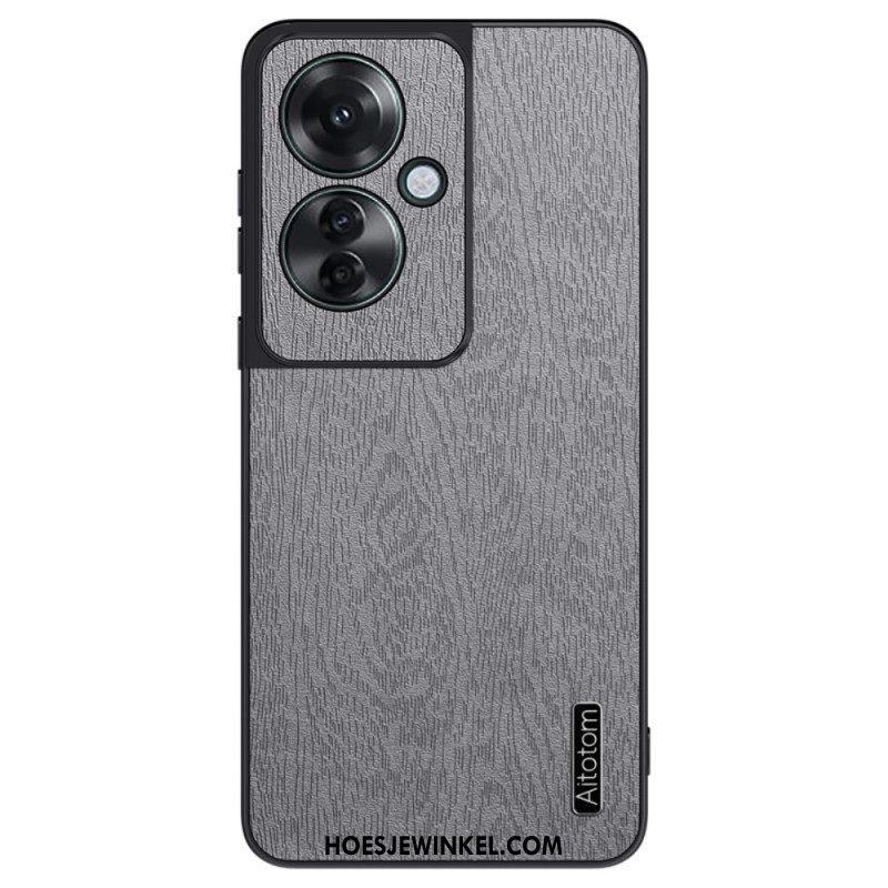 Hoesje Oppo Reno 11f 5g Kunstleer Met Houteffect Bescherming Hoesje