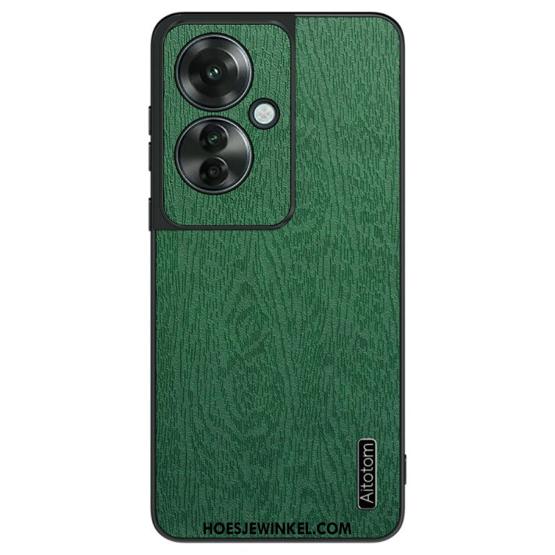 Hoesje Oppo Reno 11f 5g Kunstleer Met Houteffect Bescherming Hoesje