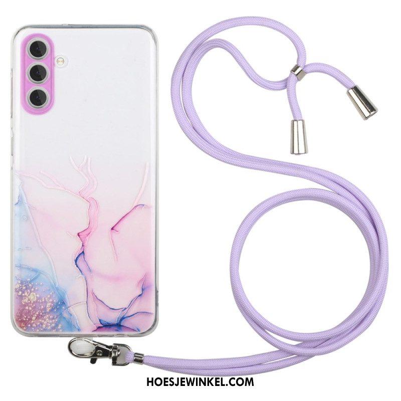 Hoesje Samsung Galaxy A15 5g Marmerkoord Aquarel Bescherming Hoesje