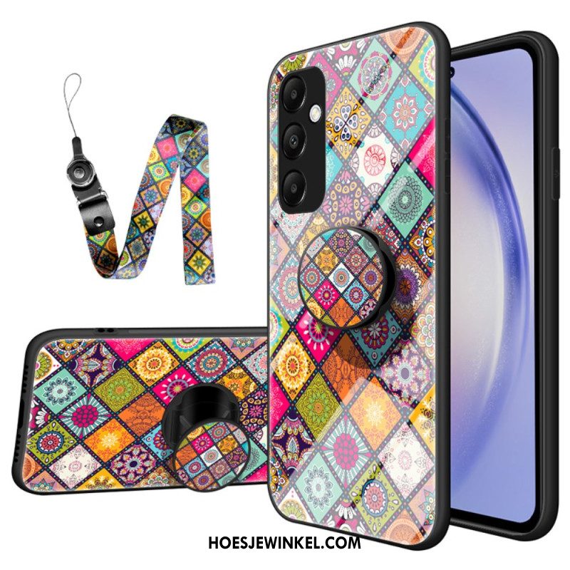 Hoesje Samsung Galaxy A55 5g Met Steun En Patchworkband