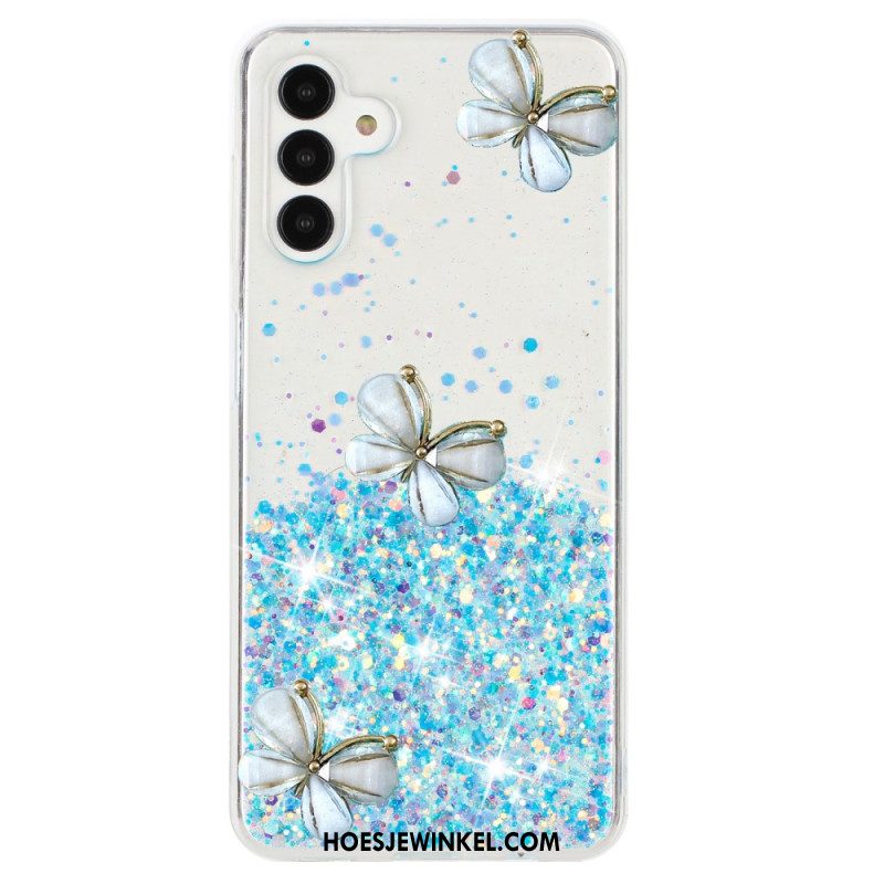 Hoesje Samsung Galaxy S24 Fe Fosforescerende 3d-vlinders