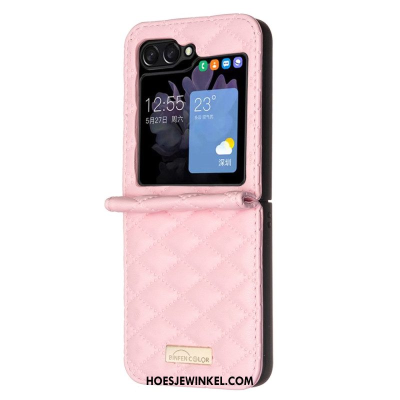 Hoesje Samsung Galaxy Z Flip 6 Gewatteerde Binfen Kleur Bescherming Hoesje