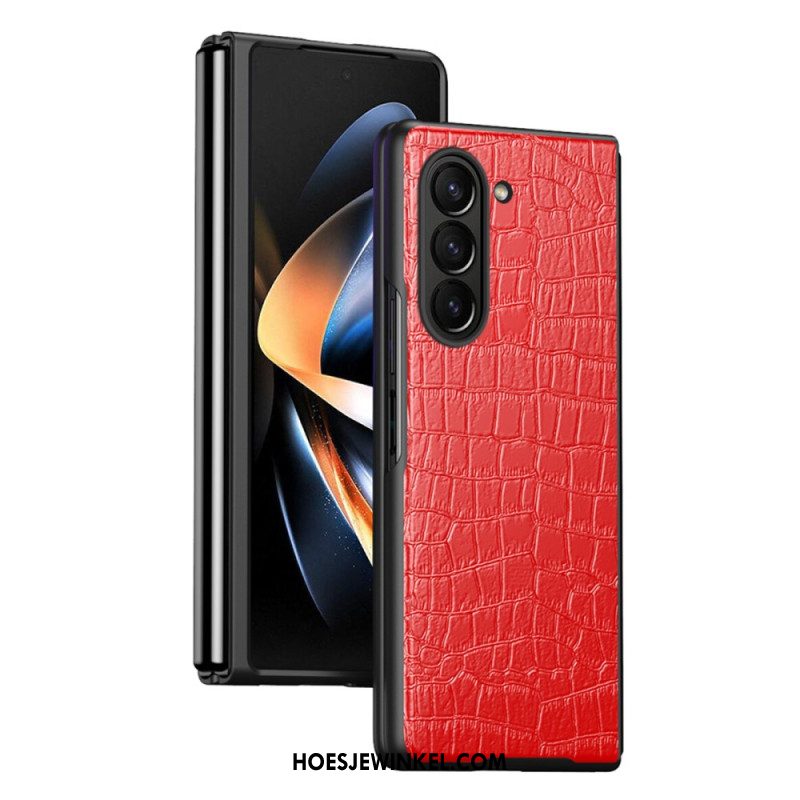 Hoesje Samsung Galaxy Z Fold 5 Krokodillenleer Stijl