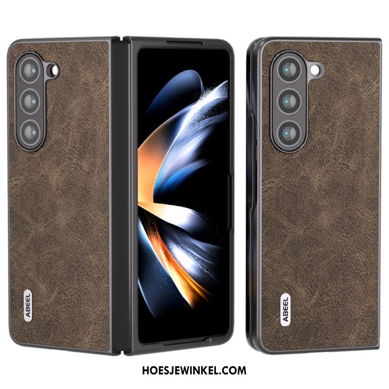 Hoesje Samsung Galaxy Z Fold 5 Litchi Kunstleer Abeel