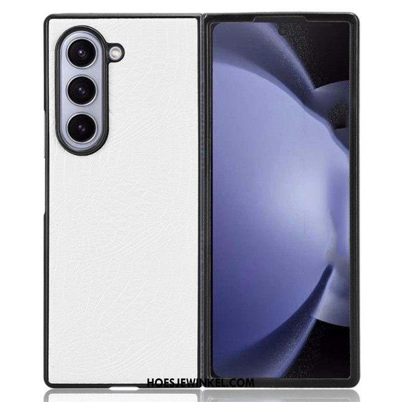 Hoesje Samsung Galaxy Z Fold 6 Ledereffect Bescherming Hoesje