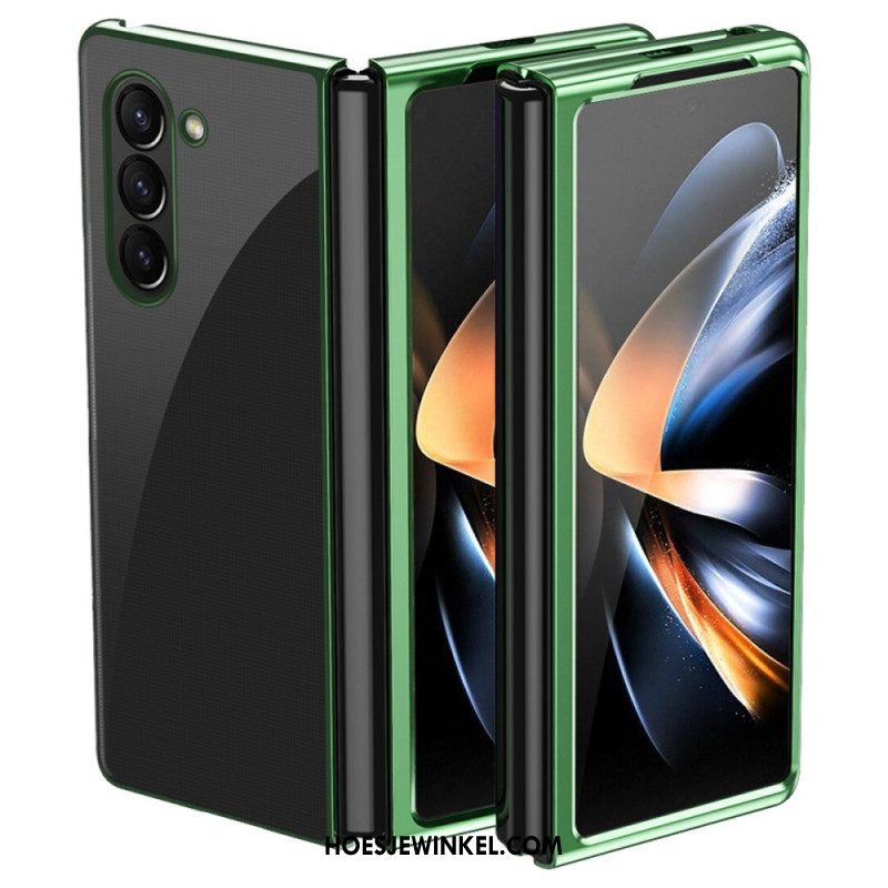 Hoesje Samsung Galaxy Z Fold 6 Transparante Metalen Randen