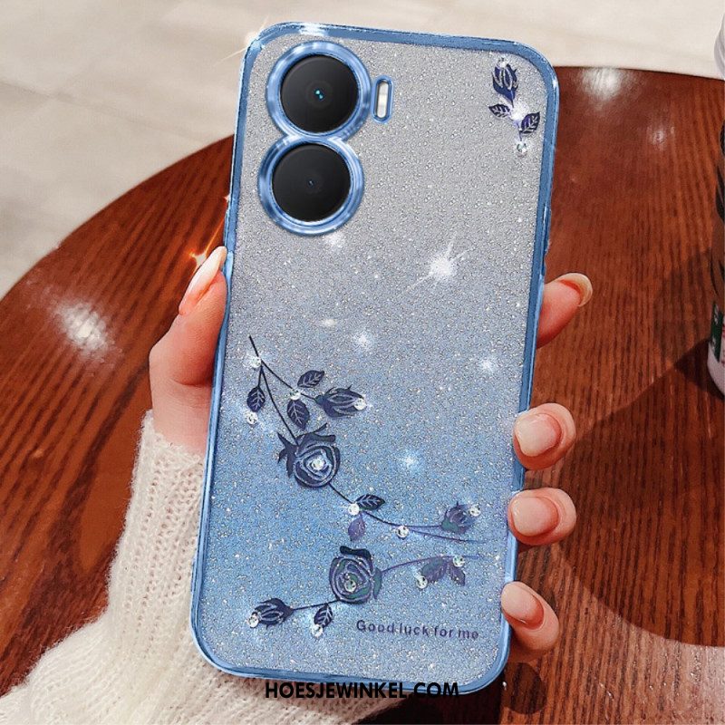 Hoesje Voor Huawei Nova 12 Se Bloemen En Strasssteentjes Kadem